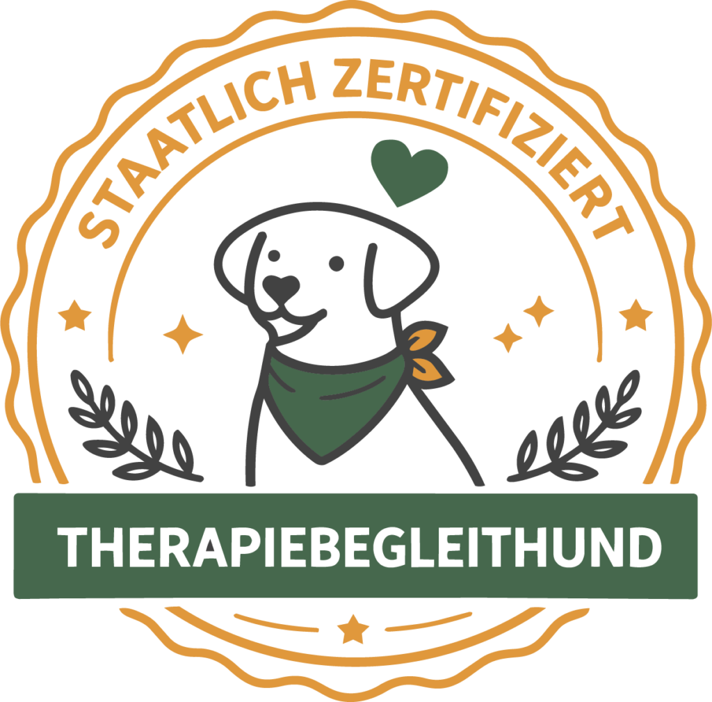 Siegel für staatlich zertifizierte Therapiebegleithund Ausbildung