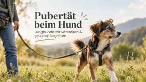 Junghund an der Leine in der Pubertät bei DOGS Steiermark